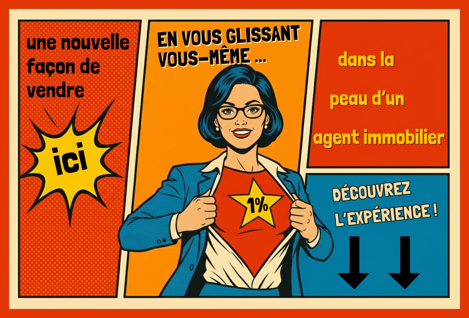 Illustration style comics : devenez acteur de votre vente avec CYL Immobilier